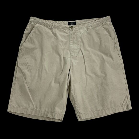 Calvin Klein Other - Calvin Klein Men's Beige Flat Front Dress Casual Shorts SZ/ 38